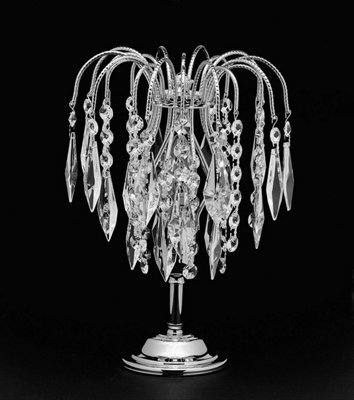 Luminosa Lighting Luminosa Shower 1 Light Gold Table Lamp Heritage Crystal