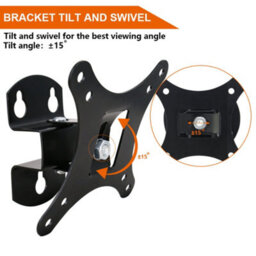 "Sundaze Monitor Tv Wall Mount Bracket Swivel & Tilt For 10"" - 32"" Led Curved Qled Qe 4K Lcd Oled Suhd Uhd Television" - thumbnail 4