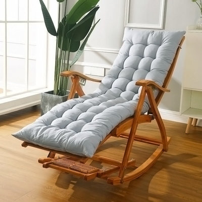 Living And Home Grey Bench Recliner Chair Swing Chair Seat Pad Cushion Sunlounger Cushion In Outdoor Or Indoor 160Cm W X 50Cm D - image 1