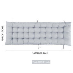 Living And Home Grey Bench Recliner Chair Swing Chair Seat Pad Cushion Sunlounger Cushion In Outdoor Or Indoor 160Cm W X 50Cm D - thumbnail 9