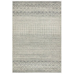 Furniturebox Uk Korra Grey Aztec Patterned Rug 120X170 - thumbnail 2