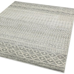 Furniturebox Uk Korra Grey Aztec Patterned Rug 120X170 - thumbnail 3