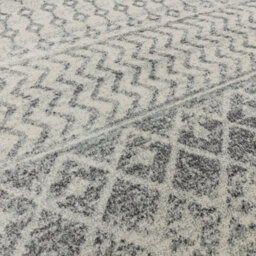 Furniturebox Uk Korra Grey Aztec Patterned Rug 120X170 - thumbnail 4