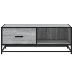 Berkfield Coffee Table Grey Sonoma 90X57X35 Cm Engineered Wood And Metal - thumbnail 5
