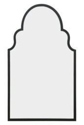 "Mirroroutlet - The Arcus - Black Metal Framed Arched Garden Wall Mirror 41""x 24"" (104 X 61 Cm)" - thumbnail 2