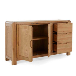 Harvey Large Oak Sideboard - Fully Assembled By Roseland Furniture - thumbnail 4