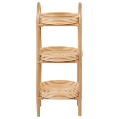 Wyld And Coco Everrattan 3-Tier Round Side Table 32 X 32 X 78 Cm Natural Rattan - image 1