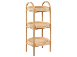 Wyld And Coco Everrattan 3-Tier Round Side Table 32 X 32 X 78 Cm Natural Rattan - thumbnail 3