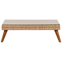 Beliani Garden Lounge Set With Table 5 Seater Vittoria Xl Pe Rattan Off-White - thumbnail 8
