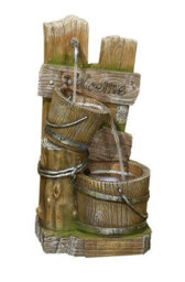 Outdoor Living UK Kelkay Fence Post Pours With Lights Mains Plugin Powered Water Feature - thumbnail 2