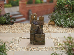 Outdoor Living UK Kelkay Fence Post Pours With Lights Mains Plugin Powered Water Feature - thumbnail 4