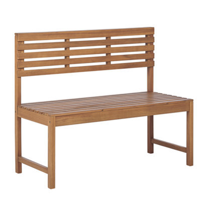 Beliani Garden Bench Treia 110 Cm Acacia Wood Brown - image 1