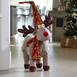 Christmas Reindeer Decoration Festive Sequinned Ornament Xmas Décor 41Cm Plush Soft - thumbnail 1