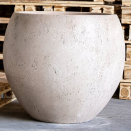 Jōbū Jobu Home - 55Cm Extra Large Sphere Planter For Patio Plants - 82L Orbello - Truffle (Taupe Beige Light Brown) - thumbnail 2