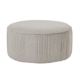 Wyld Haus Sandstone Swivel Ottoman In Oatmeal Twill - thumbnail 2