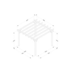 Forest Garden Premium Wooden 3.6 M Wooden Ultima Pergola - thumbnail 5