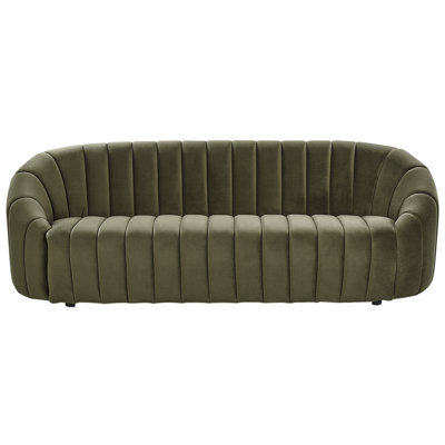 Beliani Sofa 3 Seater Malung Velvet Dark Green - image 1
