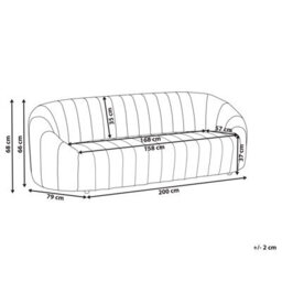 Beliani Sofa 3 Seater Malung Velvet Dark Green - thumbnail 3