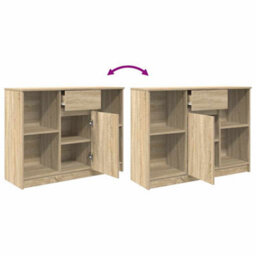 Vidaxl Sideboard With Drawer Sonoma Oak 101X35X76 Cm Engineered Wood - thumbnail 9
