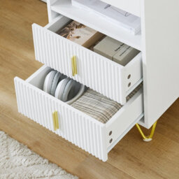 Sobuy Fbt168-W, Bedside Table Bedside Cabinet Nightstand With 3 Drawers And Shelf Side Table,white,w40Xd40Xh63.1 - thumbnail 9