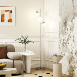 Homcom Modern Tree Floor Lamp With 3 Light, For Living Room Bedroom, Silver