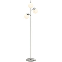 Homcom Modern Tree Floor Lamp With 3 Light, For Living Room Bedroom, Silver - thumbnail 2