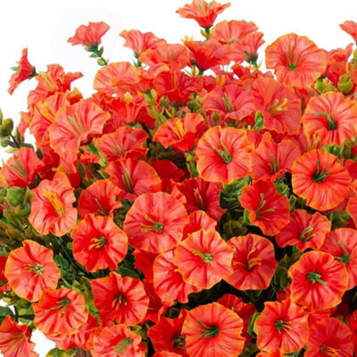 10 Pack Uv - Resistant Artificial Autumn Flowers For Hanging Flower Pots For Home, Kitchen, Garden, Porch, Window - image 1