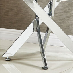 Amara Glass Side Table With Chrome Silver Legs - thumbnail 2