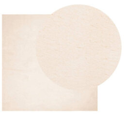 Berkfield Rug Huarte Short Pile Soft And Washable Beige 160X160 Cm - thumbnail 3