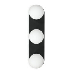 Valuelights Orbital Black 3 Way Opal Glass Ip44 Bathroom Ceiling Light With Cool Led Bulbs - thumbnail 4