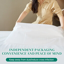 Amorly Disposable Bedding Set 4Pcs, Disposable Sheet, Duvet Cover And Pillowcases,travel Disposable Bed Sheets Set For Hotel Trip Camping - thumbnail 3