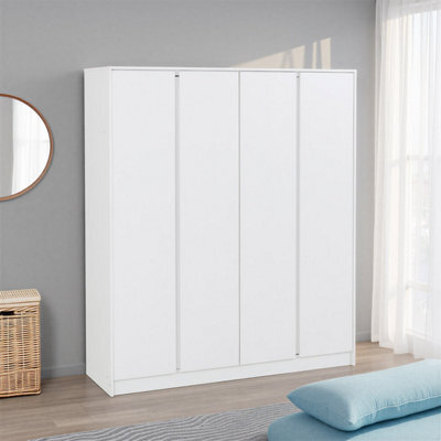 Seconique Malvern 4 Door Wardrobe - White - image 1