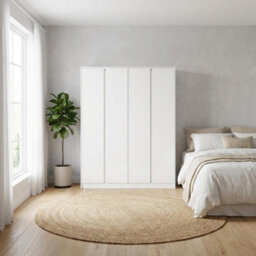 Seconique Malvern 4 Door Wardrobe - White - thumbnail 9