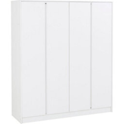 Seconique Malvern 4 Door Wardrobe - White - thumbnail 2