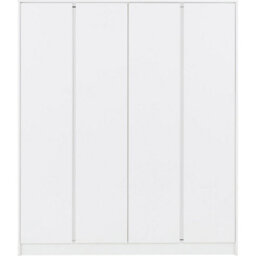 Seconique Malvern 4 Door Wardrobe - White - thumbnail 3