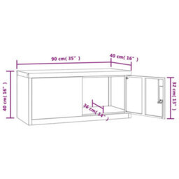Berkfield File Cabinet White 90X40X40 Cm Steel - thumbnail 9