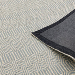 Modern Rug, Luxurious Wool Rug For Bedroom, & Livingroom, Cotton Geometric Rug, Duck Egg Geometric Rug-160Cm X 230Cm - thumbnail 3