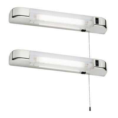 First Choice Lighting Set Of 2 Rise - Chrome Bathroom Shaver Lights - image 1