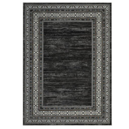 London Boutique Machine Washable Area Rug, Pearl Velvet Polyester Low Pile Non Shedding Collapsible Floor Mat, 160 X 230Cm, Black - thumbnail 9