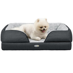 Pawhut Dog Bed Calming Pet Bed Dog Mattress For Small Dogs - Charcoal Grey - thumbnail 2