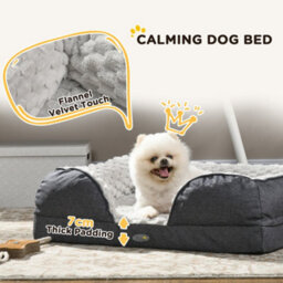 Pawhut Dog Bed Calming Pet Bed Dog Mattress For Small Dogs - Charcoal Grey - thumbnail 6