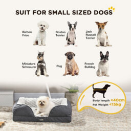 Pawhut Dog Bed Calming Pet Bed Dog Mattress For Small Dogs - Charcoal Grey - thumbnail 4