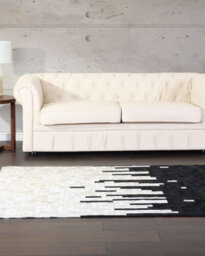 Beliani Rug Bolu Black 160 X 230 Cm Leather - thumbnail 2