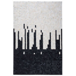 Beliani Rug Bolu Black 160 X 230 Cm Leather - thumbnail 4