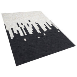 Beliani Rug Bolu Black 160 X 230 Cm Leather - thumbnail 5