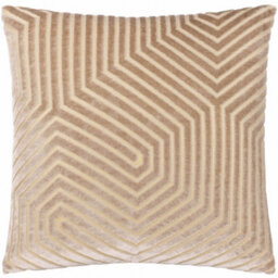 Paoletti Evoke Cut Velvet Feather Filled Cushion, Mink, 45 X 45Cm
