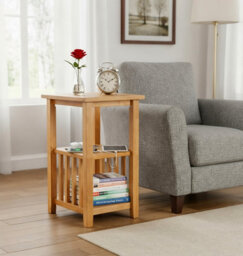 Hallowood Furniture Aston Magazine Table With Power Sockets - thumbnail 1