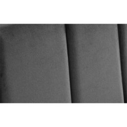 "Ashfield Premium Grey Velvet Bed With Black Legs - Double 4Ft 6"" (135Cm)" - thumbnail 6