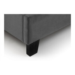 "Ashfield Premium Grey Velvet Bed With Black Legs - Double 4Ft 6"" (135Cm)" - thumbnail 5