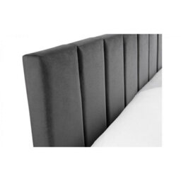 "Ashfield Premium Grey Velvet Bed With Black Legs - Double 4Ft 6"" (135Cm)" - thumbnail 8